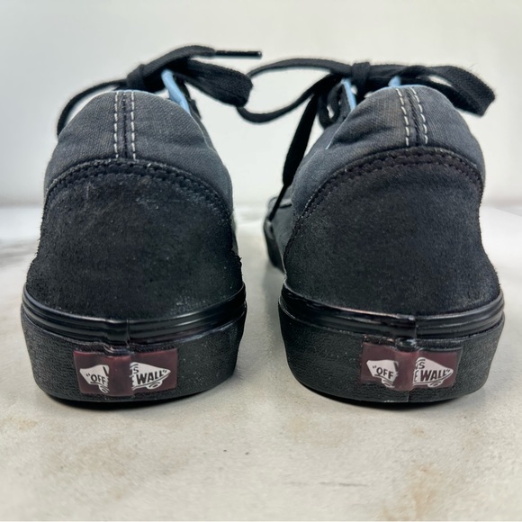 Vans Men's Old Skool Low All Black Canvas Sneakers Skate Tennis Shoes, 11 - Picture 8 of 16